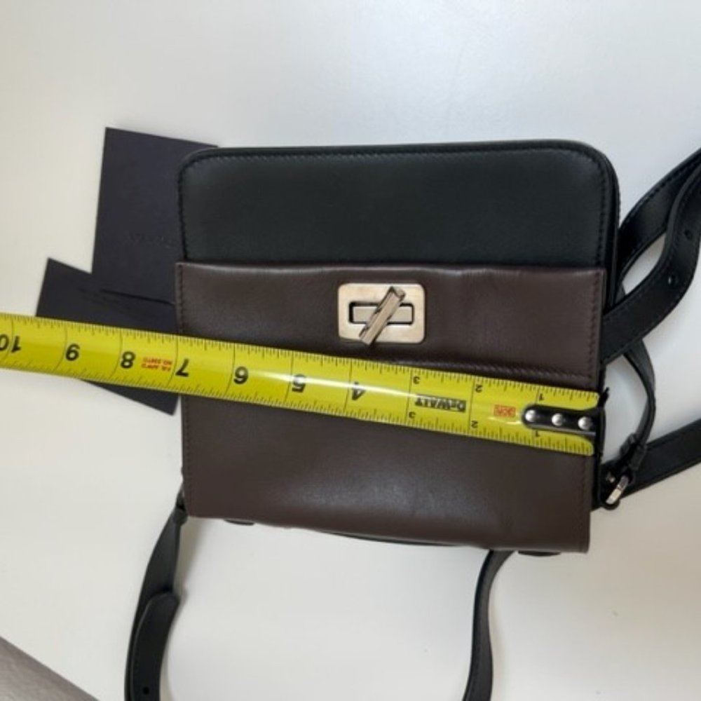 Prada BT1016 Calf Leather Crossbody Bag Brown and Brown NWT Perfect Condition - Picture 4 of 13